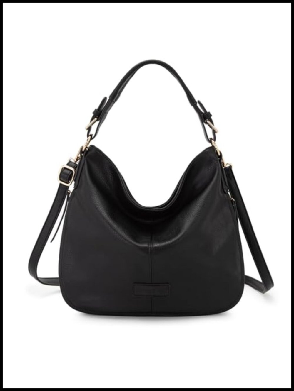 Vegan Leather Hobo Bag - Large Shoulder Purse with Adjustable Crossbody Strap,